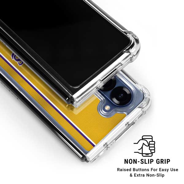 NBA Los Angeles Lakers Jersey Galaxy Z Fold7 Clear Case