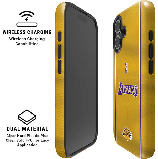 NBA Los Angeles Lakers Jersey iPhone 16 Magsafe Impact Case