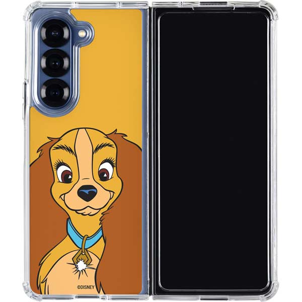 Disney Lady & The Tramp Lady Portrait Galaxy Z Fold7 Clear Case