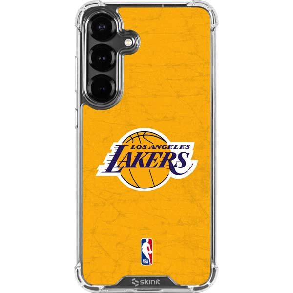 NBA Los Angeles Lakers Distressed Galaxy S26 Clear Case