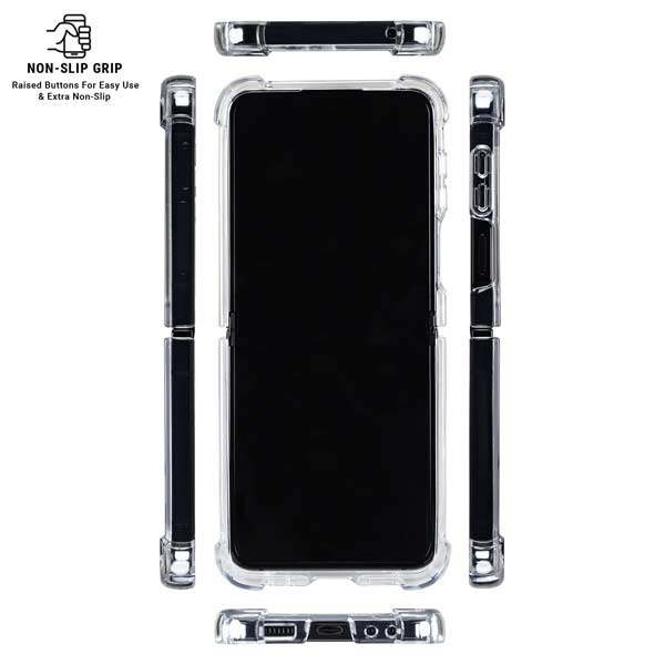 NBA Los Angeles Lakers Distressed Galaxy Z Flip7 Clear Case