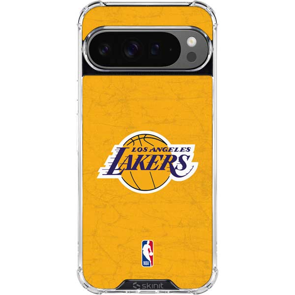 NBA Los Angeles Lakers Distressed Google Pixel 10 Pro XL Clear Case
