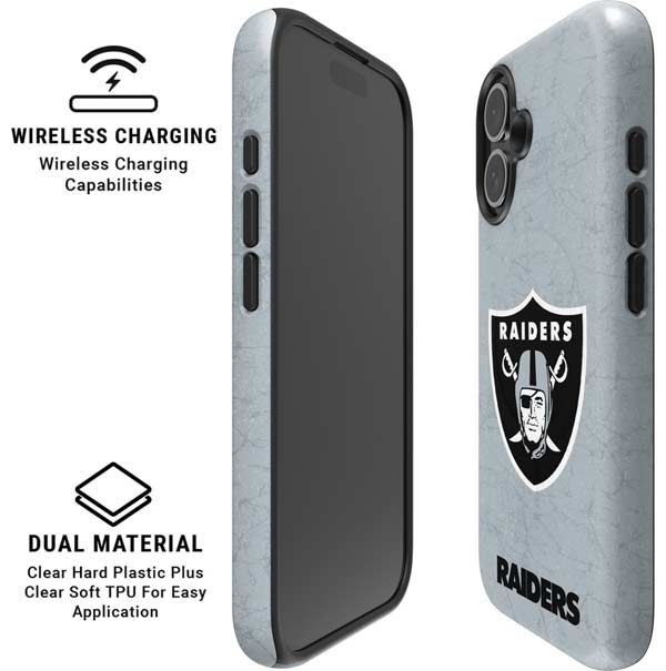 NFL Las Vegas Raiders - Alternate Distressed iPhone 16 Plus Magsafe Impact Case