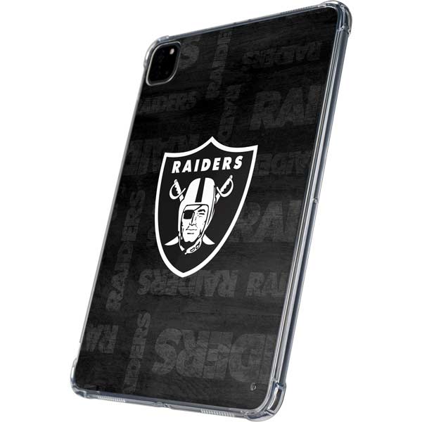 NFL Las Vegas Raiders Black & White iPad Pro 11in (2024) Clear Case