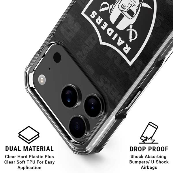 NFL Las Vegas Raiders Black & White iPhone 17 Pro Max MagSafe Case