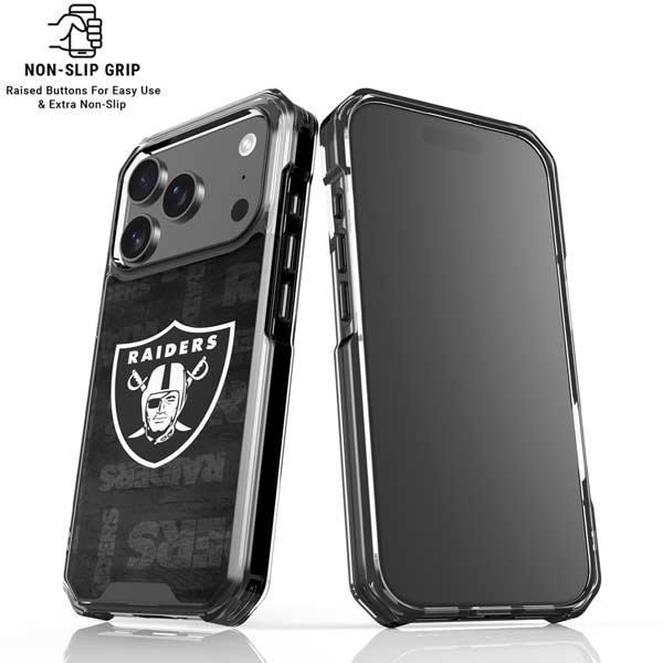 NFL Las Vegas Raiders Black & White iPhone 17 Pro Max MagSafe Case