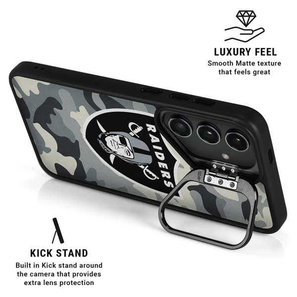 NFL Las Vegas Raiders Camo Galaxy S26 Plus Kickstand Case