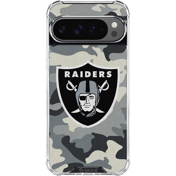 NFL Las Vegas Raiders Camo Google Pixel 10 Pro Clear Case