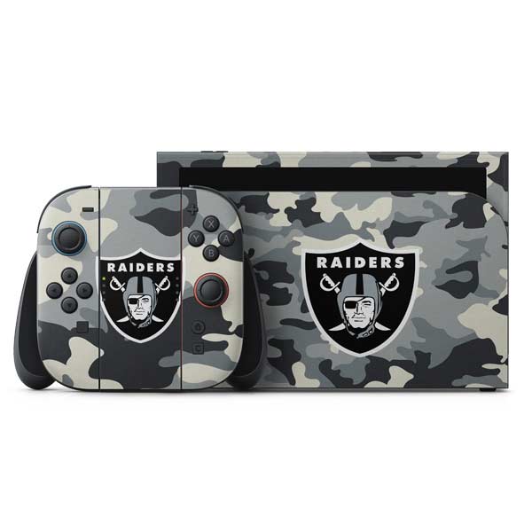 NFL Las Vegas Raiders Camo Nintendo Switch 2 (2025) with Joy-Con Skin