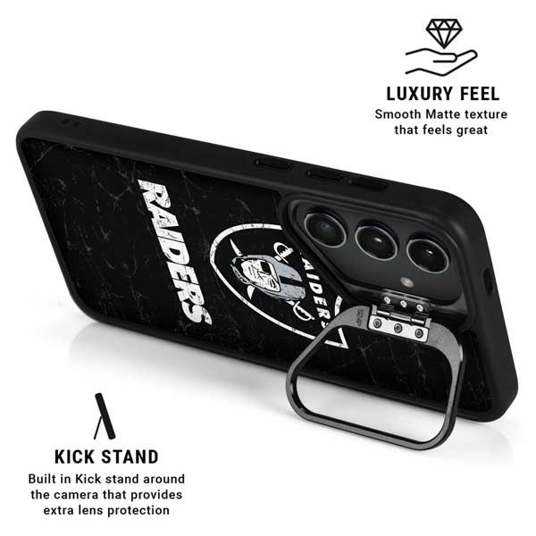 NFL Las Vegas Raiders Distressed Galaxy S26 Kickstand Case