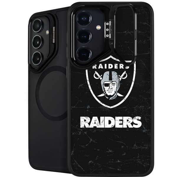 NFL Las Vegas Raiders Distressed Galaxy S26 Plus Kickstand Case