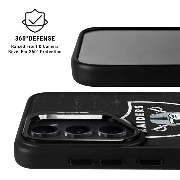 NFL Las Vegas Raiders Distressed Galaxy S26 Plus Kickstand Case