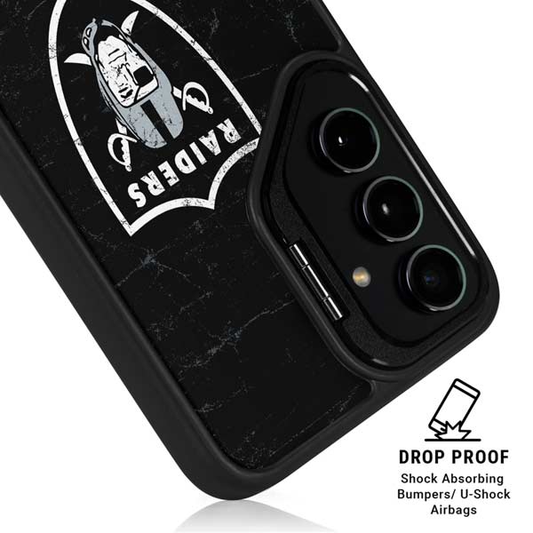NFL Las Vegas Raiders Distressed Galaxy S26 Plus Kickstand Case