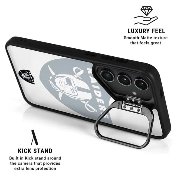 NFL Las Vegas Raiders Double Vision Galaxy S26 Plus Kickstand Case