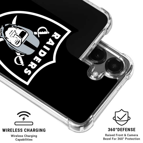 NFL Las Vegas Raiders Large Logo Galaxy S26 Clear Case
