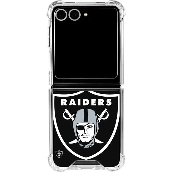 NFL Las Vegas Raiders Large Logo Galaxy Z Flip7 Clear Case