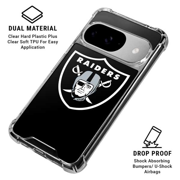 NFL Las Vegas Raiders Large Logo Google Pixel 10 Clear Case