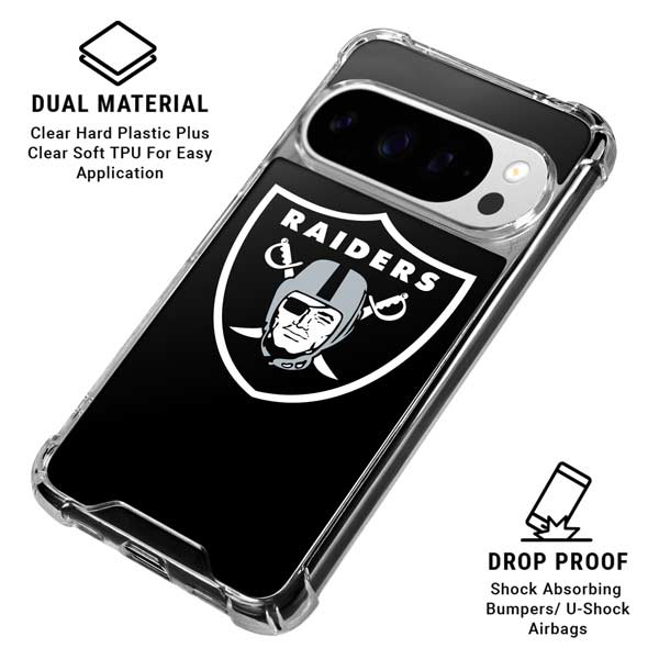 NFL Las Vegas Raiders Large Logo Google Pixel 10 Pro XL Clear Case