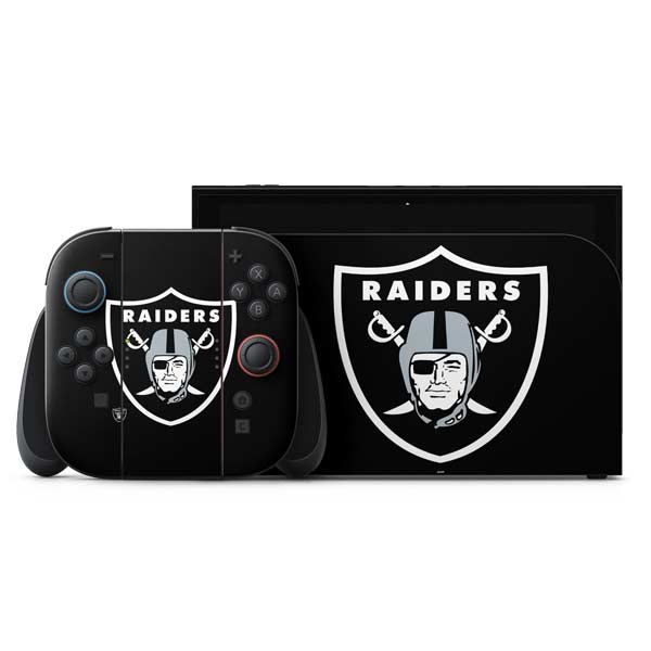 NFL Las Vegas Raiders Large Logo Nintendo Switch 2 (2025) with Joy-Con Skin