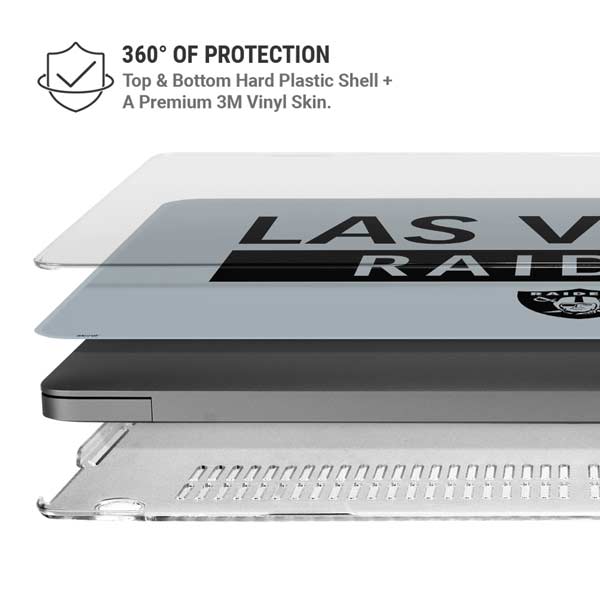NFL Las Vegas Raiders Silver Performance Series MacBook Pro 14in (2021-24) Case plus Skin