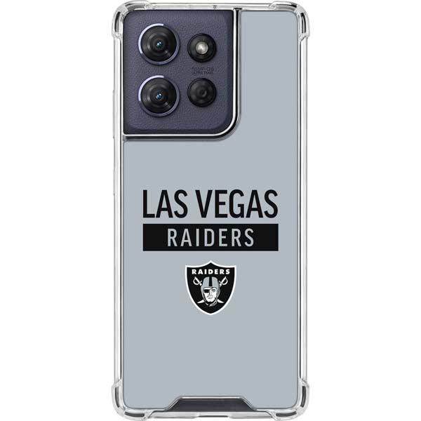 NFL Las Vegas Raiders Silver Performance Series Moto G 5G (2025) Clear Case