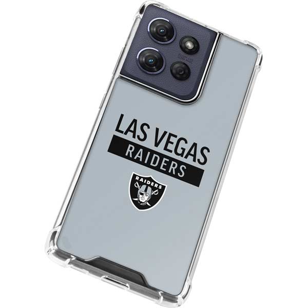 NFL Las Vegas Raiders Silver Performance Series Moto G 5G (2025) Clear Case
