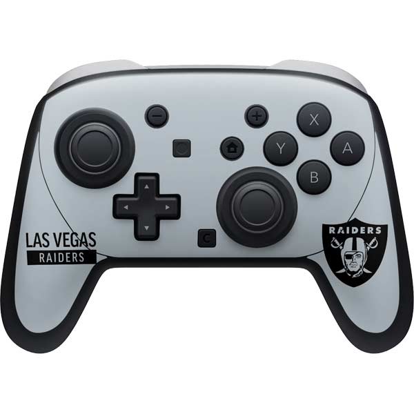 NFL Las Vegas Raiders Silver Performance Series Nintendo Skins