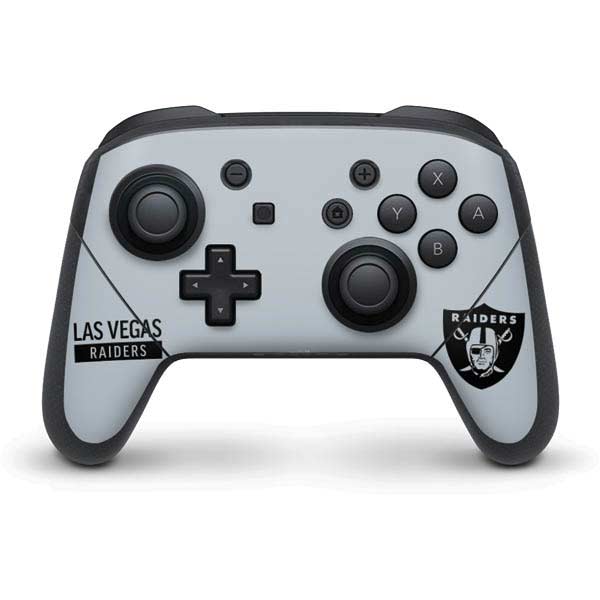 NFL Las Vegas Raiders Silver Performance Series Nintendo Skins