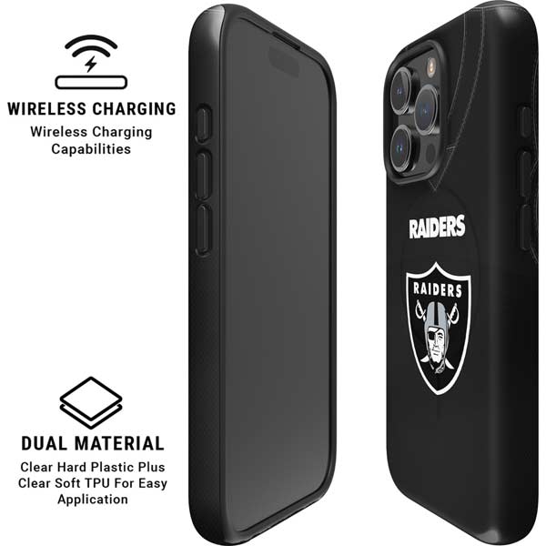 NFL Las Vegas Raiders Team Jersey iPhone 16 Pro Magsafe Impact Case