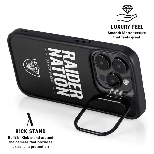 NFL Las Vegas Raiders Team Motto iPhone 14 Pro Kickstand Case