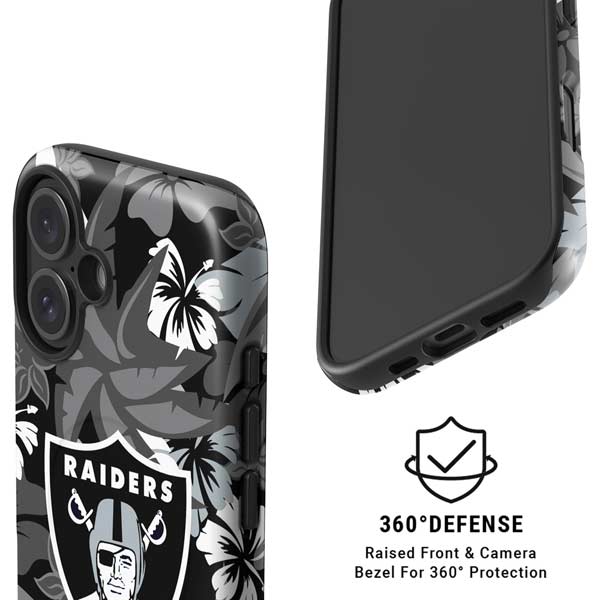 NFL Las Vegas Raiders Tropical Print iPhone 16 Magsafe Impact Case