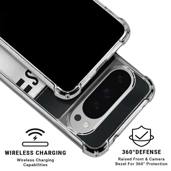 NFL Las Vegas Raiders White Striped Google Pixel 10 Pro XL Clear Case