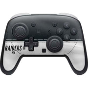 NFL Las Vegas Raiders White Striped Nintendo Switch 2 (2025) Pro Controller Skin