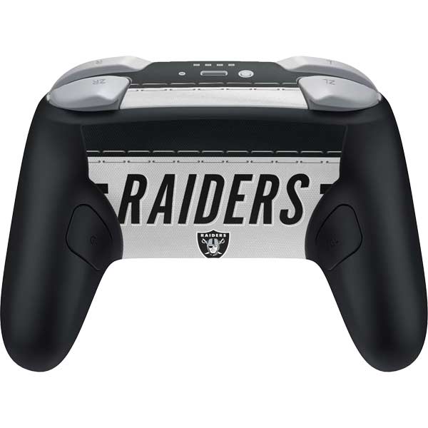 NFL Las Vegas Raiders White Striped Nintendo Switch 2 (2025) Pro Controller Skin