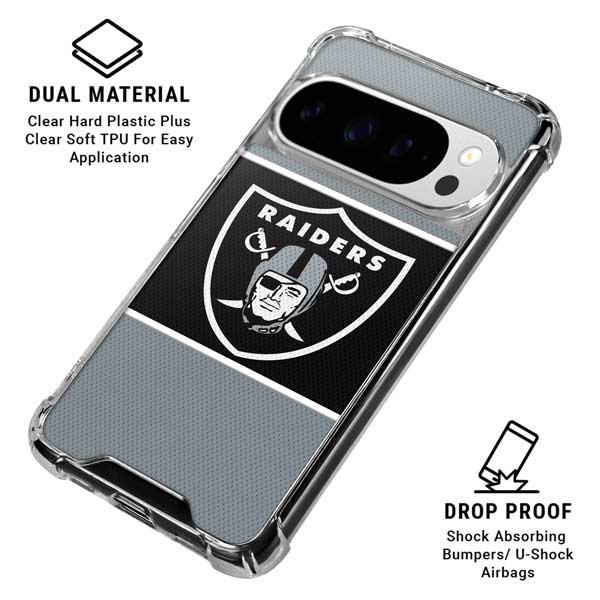 NFL Las Vegas Raiders Zone Block Google Pixel 10 Pro XL Clear Case