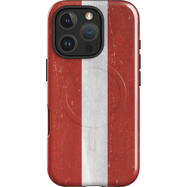 Latvia Flag Distressed iPhone 16 Pro Magsafe Impact Case