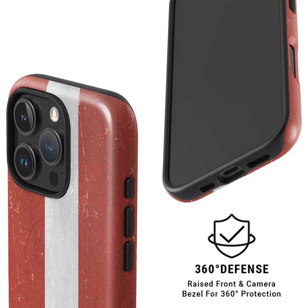 Latvia Flag Distressed iPhone 16 Pro Magsafe Impact Case