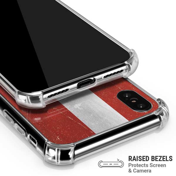 Latvia Flag Distressed iPhone X/XS Clear Case
