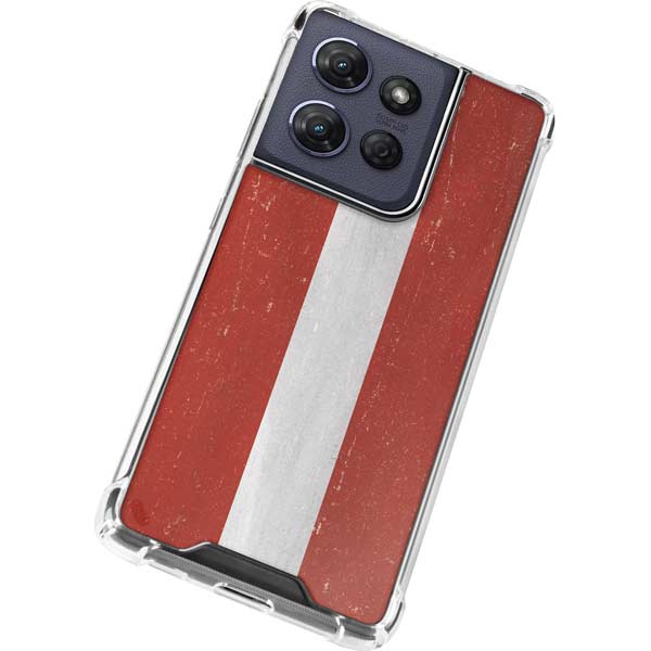 Latvia Flag Distressed Moto G Play 5G (2025) Clear Case