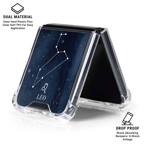 Leo Constellation Galaxy Z Flip7 Clear Case