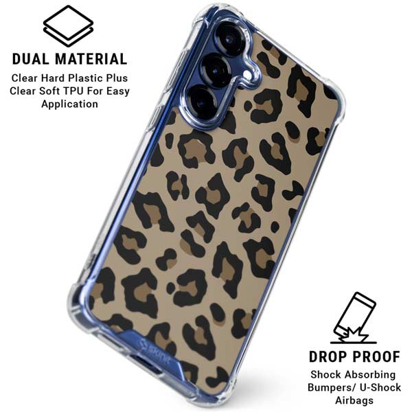 Leopard Print Galaxy S25 Plus Clear Case