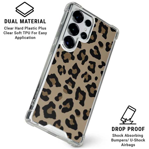 Leopard Print Galaxy S25 Ultra Clear Case