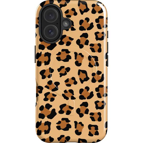Leopard Spots Print iPhone 16 Magsafe Impact Case