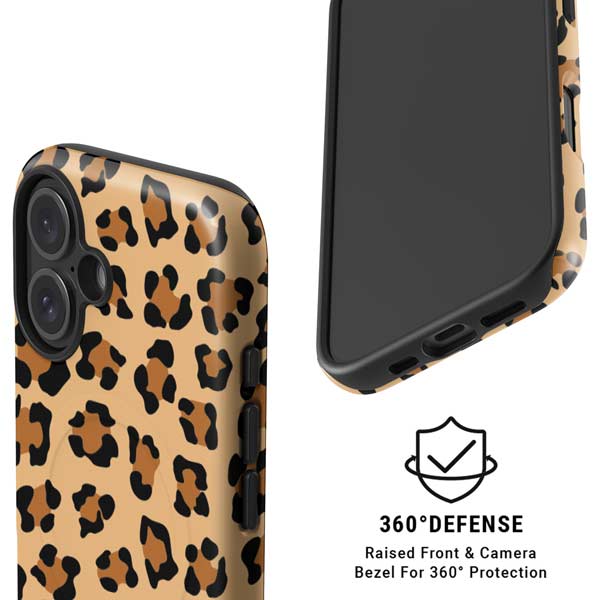 Leopard Spots Print iPhone 16 Plus Magsafe Impact Case