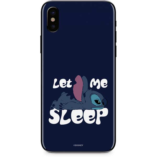 Disney Lilo and Stitch Let Me Sleep iPhone XS Skin