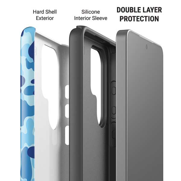 Light Blue Street Camo Galaxy S26 Ultra Impact Case