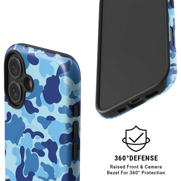 Light Blue Street Camo iPhone 16 Plus Magsafe Impact Case