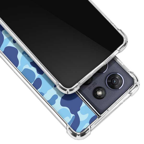 Light Blue Street Camo Moto G Play 5G (2025) Clear Case