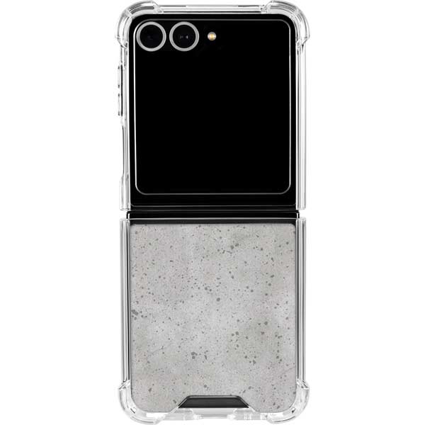 Light Grey Concrete Galaxy Z Flip7 Clear Case