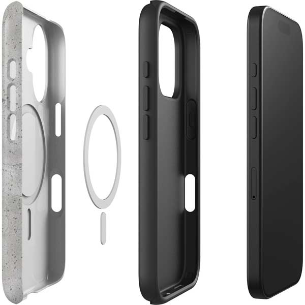Light Grey Concrete iPhone 16 Magsafe Impact Case